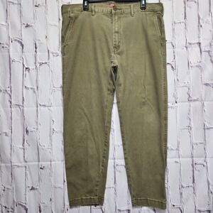 Levis XX Chino Standard Taper Pants Mens 38x30 Tan Dark Beige Stretch Twill